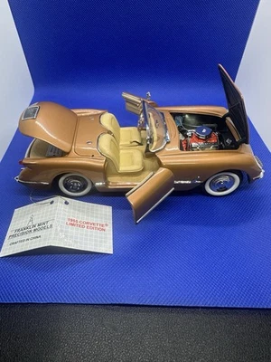 Vintage Franklin Mint 1955 Corvette Convertible Copper 1:24, Box and All Papers - Image 1 of 4