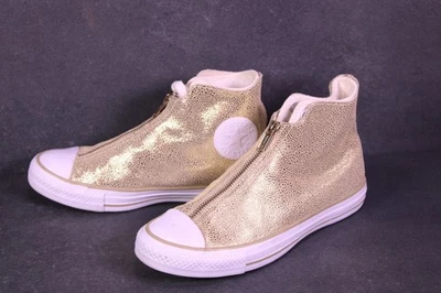 Converse CTAS Stroud Hi Sneaker Chucks Gr. 38 gold weiß Leder Boots Zip BC1564 - Bild 1 von 4