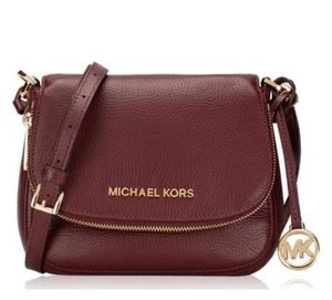 Michael Kors Bedford Small Flap Leather Crossbody Bag in Merlot Burgundy NWT - Picture 1 of 10