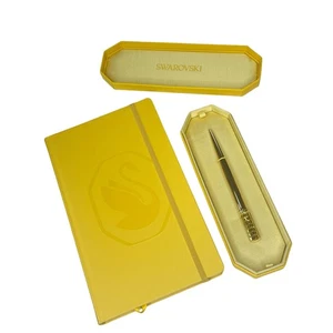 Swarovski Bundle Pen & Notebook yellow New - Picture 1 of 7