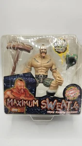 WWF Maximum Sweat Droz Figure Jakks Pacific 1999 Serie 4 con accessori WWE - Foto 1 di 11