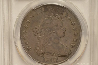 1801 Draped Bust Dollar PCGS F-15 Item # 6838 - Image 1 of 4