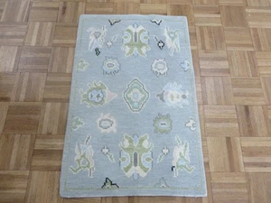 2 x 3 Hand Knotted Gray Modern Oushak Oriental Rug G16210 - Picture 1 of 7