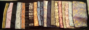 18 Men's Pocket Squares Scarves~Silk Polyester Patterned Solid Paisley~Lot A~sl - Picture 1 of 9