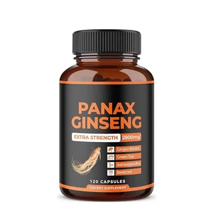 Korean Panax Ginseng Extrakt 1650 mg pro Kapsel I 120 vegane Kapseln - Bild 1 von 8