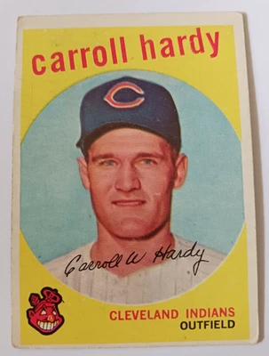 1959 Topps - Carroll Hardy #168 Cleveland Indians EX Condition - Image 1 of 2