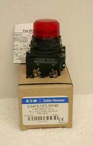 Cutler-Hammer Eaton E34FB197LRP48 LED rojo **nuevo en caja** - Imagen 1 de 5