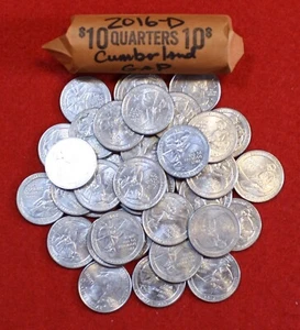 2016-D Cumberland Gap National Historic Park 40 Coin roll Circulated - Picture 1 of 4