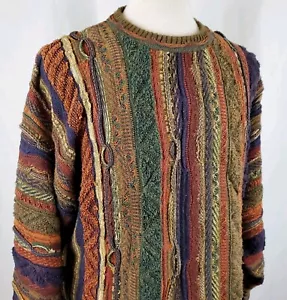 Maglione Cellinni vintage misto cotone testurizzato grande hip hop anni 80 Biggie, Cosby - Foto 1 di 8