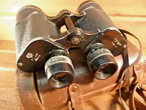 BINOCOLO DA CAMPO PRUGNA VINTAGE con CUSTODIA IN PELLE Giappone Militare? - Foto 1 di 13