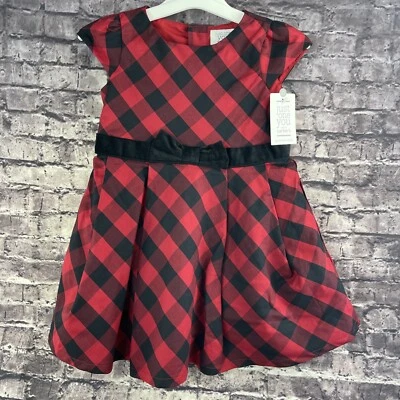 Vestido Just One You By Carters 18M Buffalo a cuadros sin mangas con cubierta de pañal Foto 1 de 4