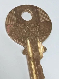 Vintage Brass MRPC Hazelton Key Manufacturing Key Westford MA "Do Not Duplicate" - Picture 1 of 6