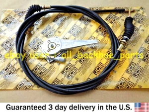 JCB BACKHOE - GENUINE JCB THROTTLE CABLE ASSY. WITH LEVER (PART NO. 910/45400) - Picture 1 of 5