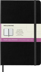 Moleskine Classic Extra Hardback Large Notebook - Ruled and Plain - Black - Imagen 1 de 3