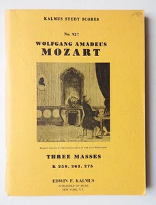 Mozart - Three Masses - 259 262 & 275 Kalmus Study Scores 927 - Picture 1 of 3