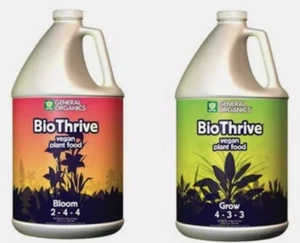 General Hydroponics BioThrive Grow 4-3-3 / Bloom 2-4-4 KIT  1 GAL EACH VEGAN 420 - Picture 1 of 1