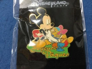 Disney Pin Disneyland Paris LE Happy Easter Joyeuse Paques Mickey Mouse LE - Picture 1 of 3