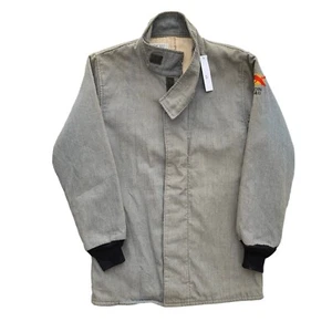 OBERON ARC 40 Electric Arc Flash Coat 49 Cal Zip Jacket Mens Small Made in USA - Picture 1 of 12