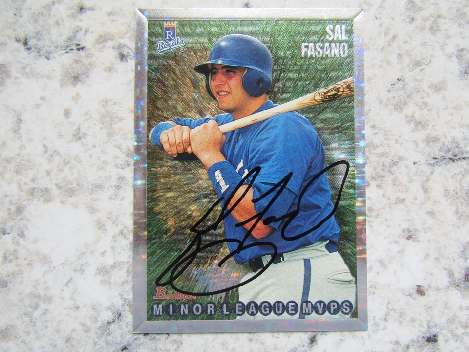Royals Sal Fasano Signed Autographed 1995 Bowman Minor League MVPS Mint - Image 1 of 1