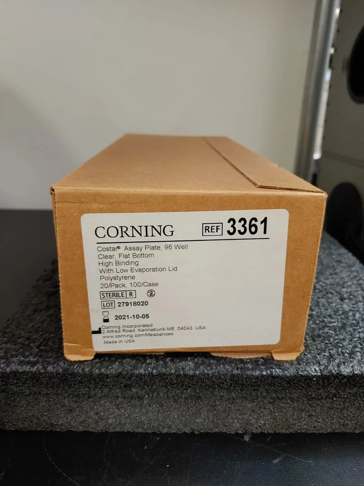 CORNING COSTAR 3361 Flat Bottom High Binding 96 Well Assay Plate 2021-10-05 - Image 1 of 3
