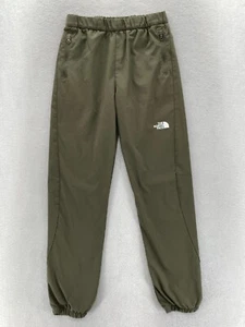 The North Face Boys Large On  Mountain Jogger Pants Green Stretch Flashdry Camp - Picture 1 of 14
