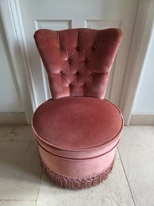 Pink Boudoir Vanity Chair - Picture 1 of 10