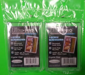Lot of 2 Ultra Pro 1-SCREW 32pt SCREWDOWN RECESSED Baseball Card Holder #81139 - Afbeelding 1 van 3