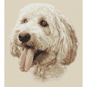 Labradoodle, leichtes (Sepia) Kreuzstich-Design (Kit oder Diagramm) - Bild 1 von 1