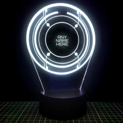 PERSONALISED TRON LEGACY INSPIRED IDENTITY DISC LED LAMP - REMOTE CONTROL - Image 1 of 4