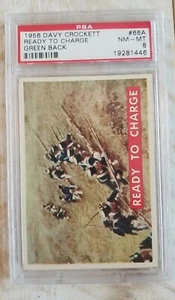 1956 Topps Davy Crockett Ready to Charge Green Back #66A PSA NM-MT - Picture 1 of 2