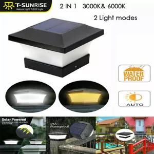 *CLEARANCE*4x4'' Solar Deck Post Lights Outdoor Garden Cap Fence Path Stair Lamp - Picture 1 of 11