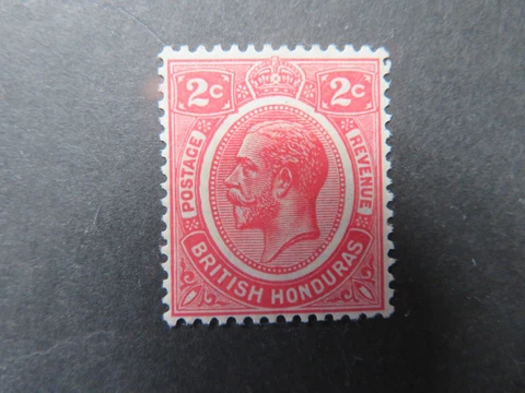 1926 British Honduras 2c Rose-Carmine SG128 Mounted Mint Cover