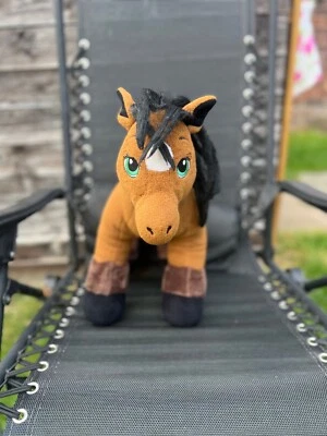Build A Bear BAB Plüsch braun Vollblut Pferd Herzen Reitschläger Stofftier - Bild 1 von 4