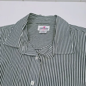 J Crew Haberdashery Women Top Black White Striped Button Up Shirt Size S - Picture 1 of 8