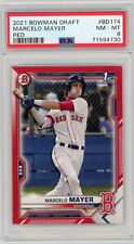 2021 Bowman Draft Marcelo Mayer 1st #BD-174 RED /5 PSA 8 NM-MT - Red Sox (M)