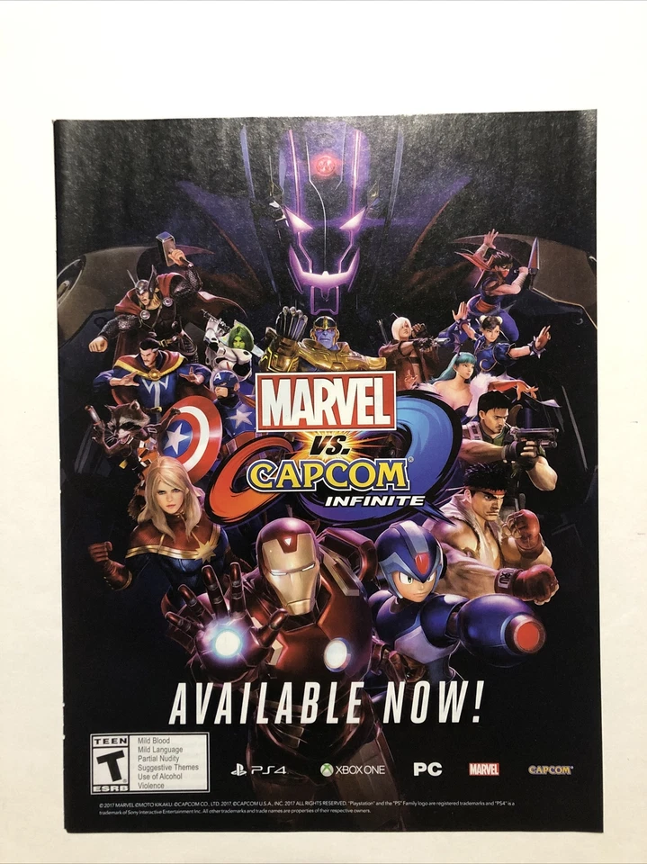 Marvel Vs. Capcom Infinite Video Game Print Ad - Image 1 of 1