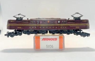 N Scale Arnold 5106 Pennsylvania Railroad Tuscan Red Locomotive Original Box - Image 1 of 4