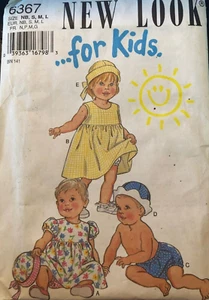 Vintage & OOP New Look For Kids #6367 vestiti per bambini 4 taglie in 1 (NB, S, M, L) - Foto 1 di 3