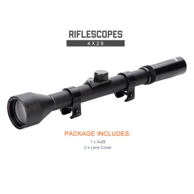 4X28 Hunting Optical Riflescope for Airsoft Guns Telescopic Sight w/11mm Rail - Image 1 of 4