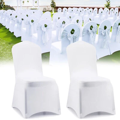50x Stuhlhussen Stretch Stuhlbezug Stuhlüberwurf Universal Hochzeit Stuhlüberzug - Bild 1 von 4