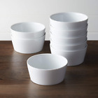 Crate & Barrell Verge Bowls, White Set of 4 ~ Clean & Simple by Martin Hunt