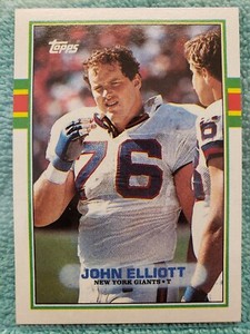 1989 TOPPS JOHN ELLIOTT #179 NEW YORK GIANTS