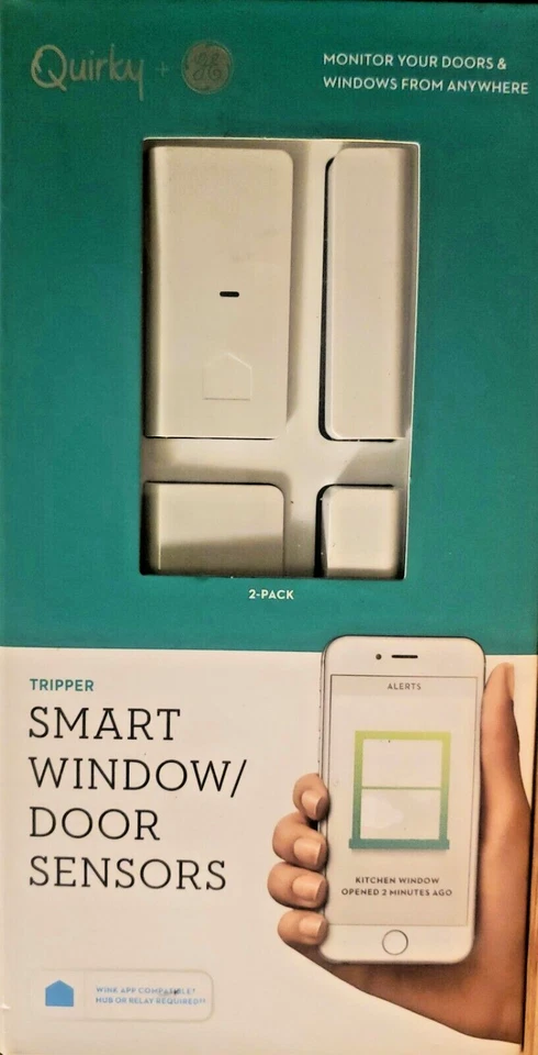 Sensor de contacto ZigBee para el hogar inteligente 2 GE Quirky paquete de 2 Smartthings Hubitat HA Foto 1 de 2
