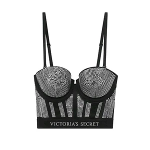 Victoria's Secret VS X Balmain Fashion Show 2017 Swarovski Long Line Bra 36C NWT - Picture 1 of 3