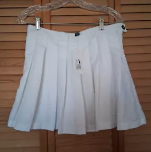 Streetwear Society White Pleated Skirt Tennis Sz L new w/tags 50%++ off MSRP - Picture 1 of 9