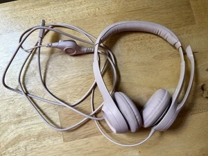 Logitech H390 USB Computer PC Mac Headset Tested Working Pink Headphones Mic - Picture 1 of 3