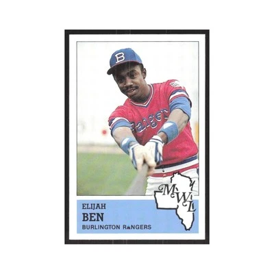 1983 Fritsch Minor League Elijah Ben Burlington Rangers #8.0 - Image 1 of 3