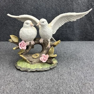 Wellington Collection Taube Figur mit 2 Tauben Vögeln rosa Blumen Taube Statue - Bild 1 von 8