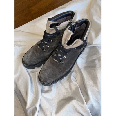 Botas Aquatalia Angie para mujer 10,5 gris gamuza cachemir ribete cremallera lateral exterior S47 Foto 1 de 4