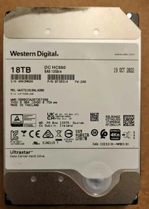 Disco duro Western Digital DC 18 TB SAS 3,5" Enterprise - HC550 - Imagen 1 de 2